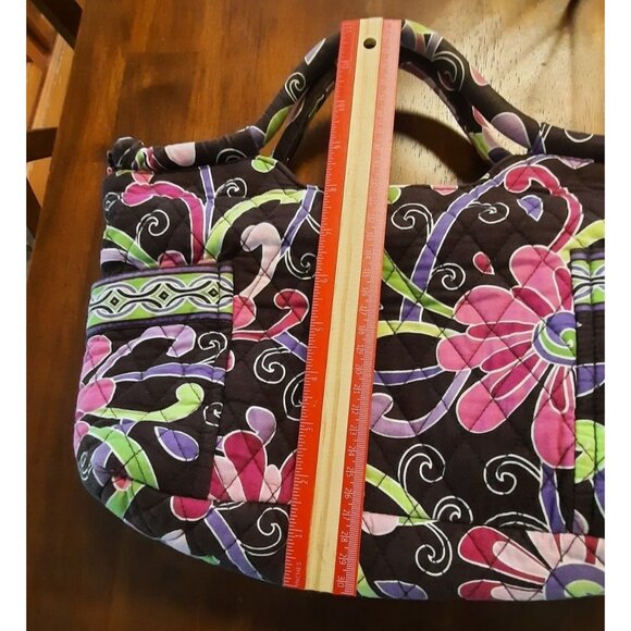 Vera Bradley PURPLE PUNCH GABBY Floral Quilted Bag With Zipper & Pockets - Picture 10 of 10